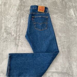 Levi's Men's 501 Classic Indigo Straight Jeans Button Fly